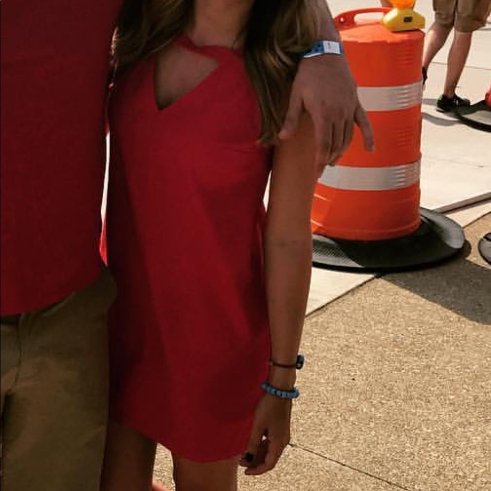 Red Shift Dress